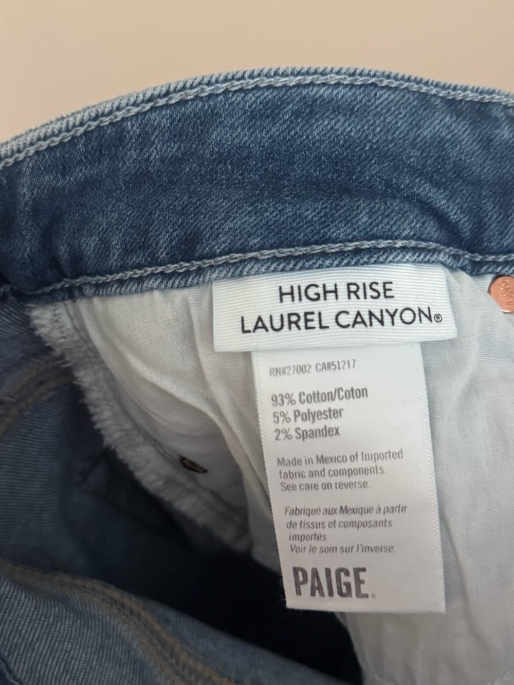 PAIGE High Rise Laurel Canyon Boot Jean Size 30 Petite Bellflower Distressed NWT - Picture 9 of 10